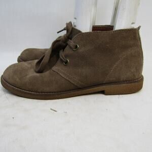 Lucky Brand Womens Size 6.5 B Brown Suede Lace Up Ankle Fashion Boots Bootie